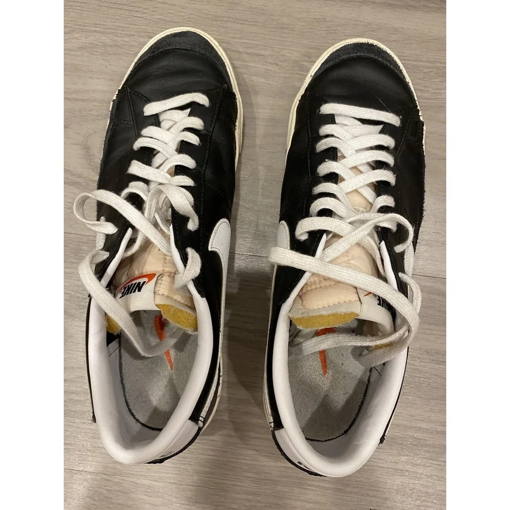 Nike Blazer Low '77 Mens Size 11.5 Shoes Black And White Sneakers‎ DA6364-001
